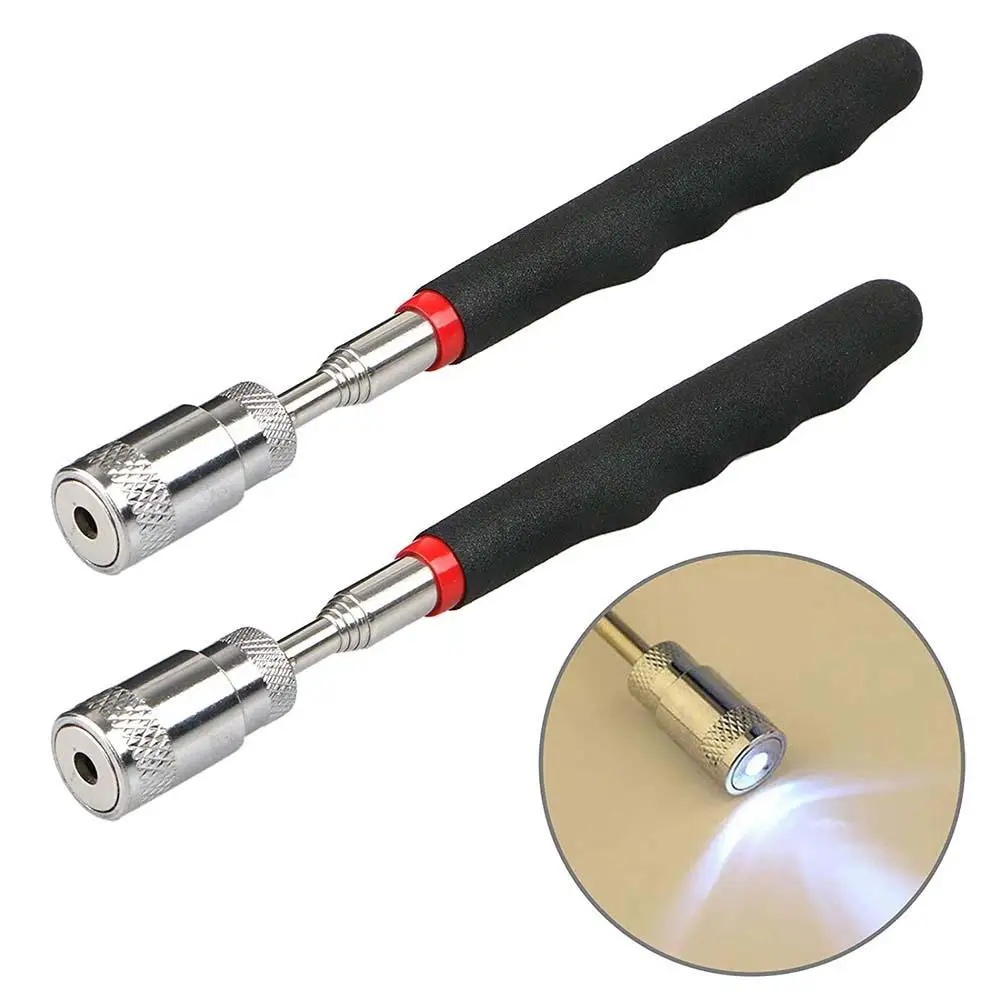 

2Pcs LED Telescoping Magnetic Iron Nut Bolt Screw Hardware Tools Pick-up Stick