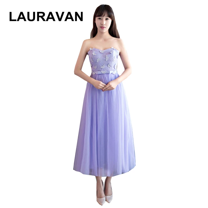 2019 Short Princess Classy Lace Sweetheart Strapless Women Lilac
