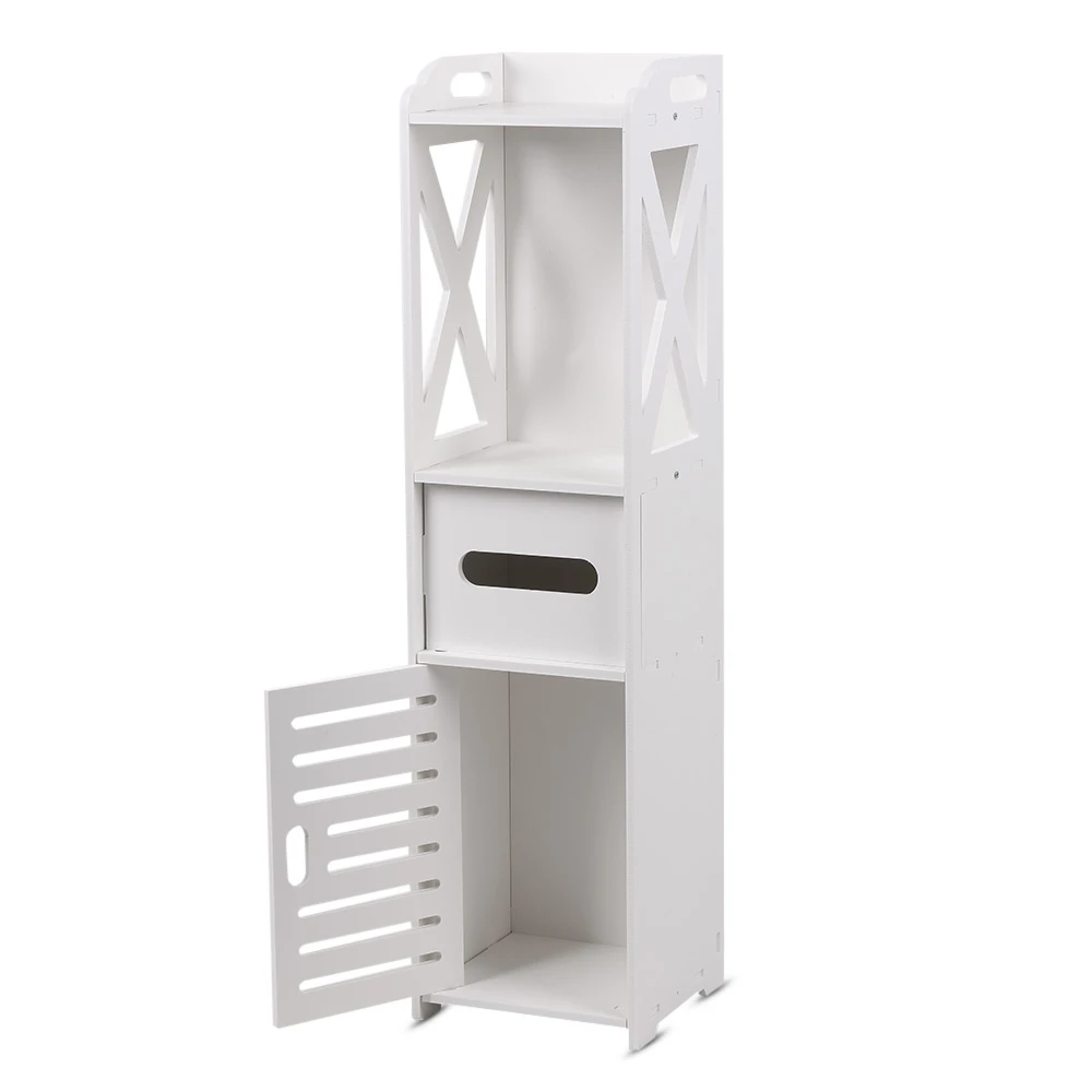 

Floor Mounted Storage Cabinet Corner Bathroom Vanity Bathroom Side Cabinet Towel Box Toilet Shelf Bathroom Racks Home Furniture