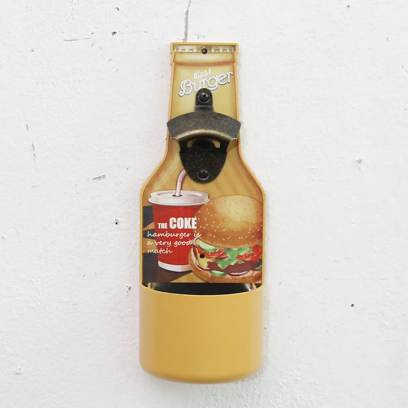 Подвесной Ретро арт Повседневный настенный открывалка для бутылок пива Кофейня Бар украшения для стен ресторана