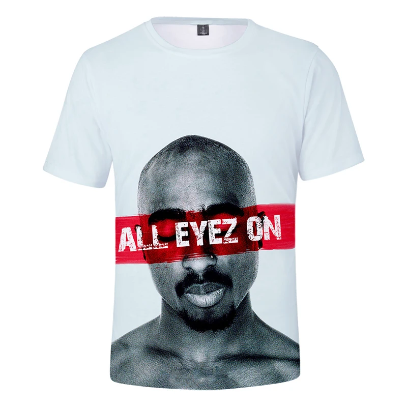 Летняя Мода Прохладный Рэпер Хип хоп 3d футболки 2pac печатных Для мужчин женщин