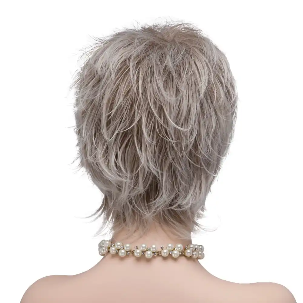 Bestung Peluca De Pelo Corto Rizado Rubio Ombre Mezclado Marron Elegante Mullido Pelucas Completas Desordenado Pelo De Tupe Sintetico Para Mujer Aliexpress