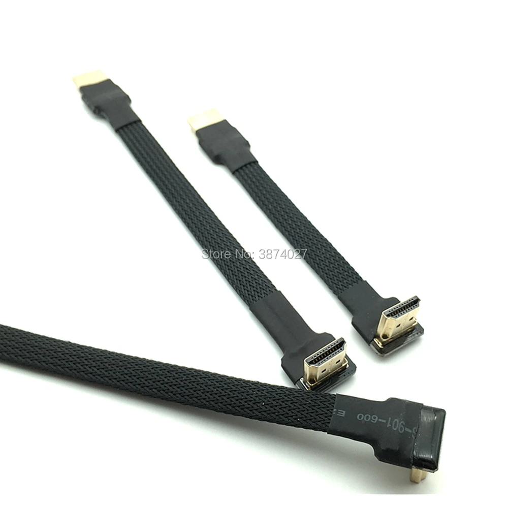 A1 HDMI Mini HDMI Micro HDMI 2,0 кабель конвертер угол 5/10/15/20/30/50/cm для PC AV HDTV lcd FPV FFC 3D