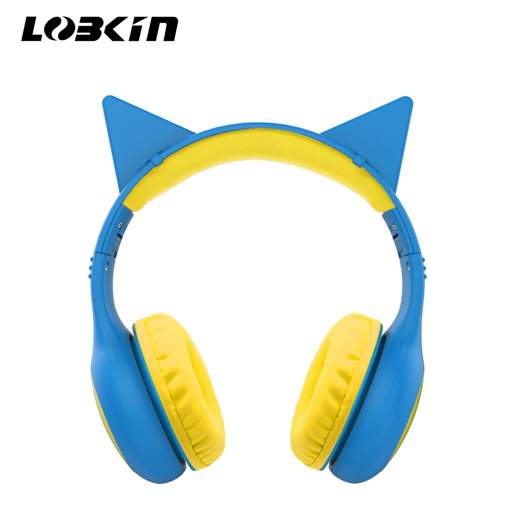 

Lobkin Wired Headphones On-Ear Kid Headphones Headsets 3.5 mm Audio Jack for Children-Blue