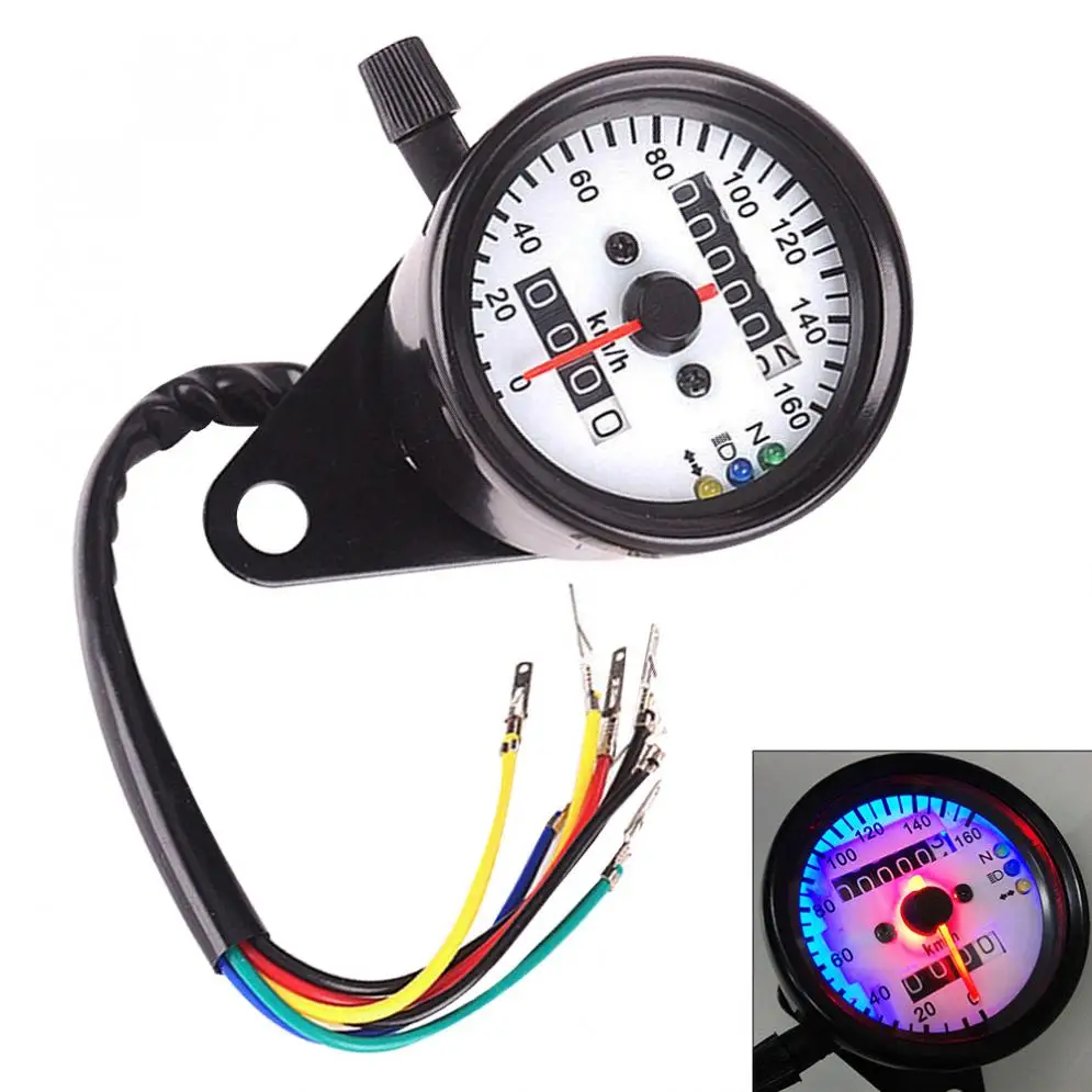 

DC 12V LED Universal Backlight Night Readable Speedometer Gauge Panel Motorcycle Universal Odometer Instrument