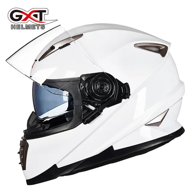 GXT 999 мотоциклетный шлем с двойными линзами для всего лица с защитной системой блокировки мотоциклетный шлем Moto Casco