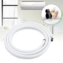 7 метров кондиционер пара катушки трубки мини Сплит линия провода набор 1/" 3/8" расклешенные изолированные медные части кондиционера