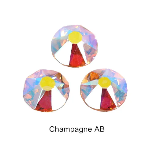 1440 шт, 8 больших, 8 маленьких граней, блестящие стразы с плоской задней стороной, стеклянные хрустальные стразы без горячей фиксации, украшения для ногтей B3415 - Цвет: Champagne AB