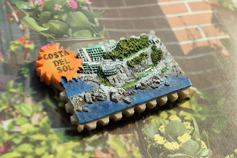 COSTA DEL SOL, Spain Tourist Travel Souvenir 3D Resin Fridge