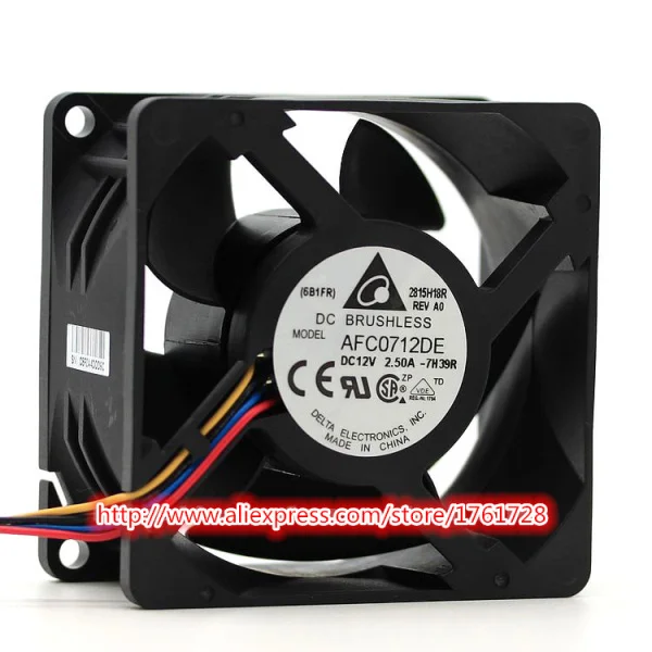 Brand new AFC0712DE 70*70*38mm 7CM servo fan 12V 2.50A 4wires~ | Строительство и ремонт