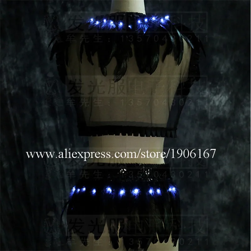 Led luminous sexy lady party dress stage dance wear03