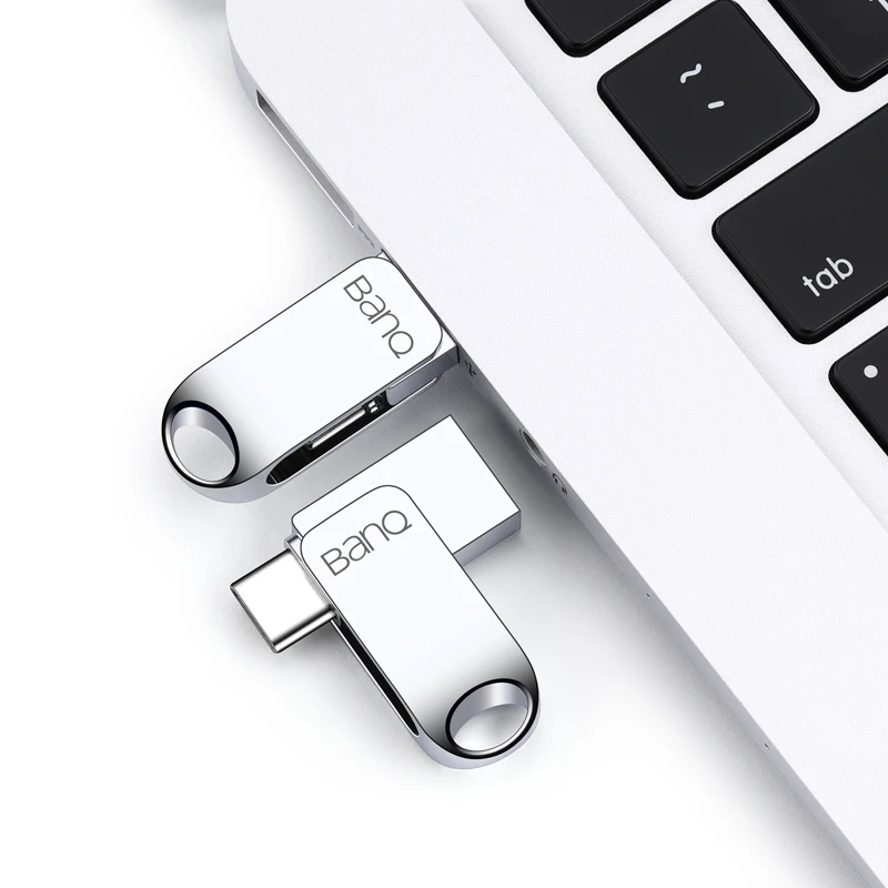  BanQ C6 USB Flash Drive 32GB OTG Metal Waterproof Pen Drive Key 64GB Type C pendrive Mini Flash Dri