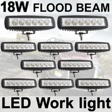 Tkeapl thtmh 10X18 Вт туман свет 6 дюймов 18 Вт светодиодный свет работы бар НАВОДНЕНИЕ дальнего off дорога 4WD