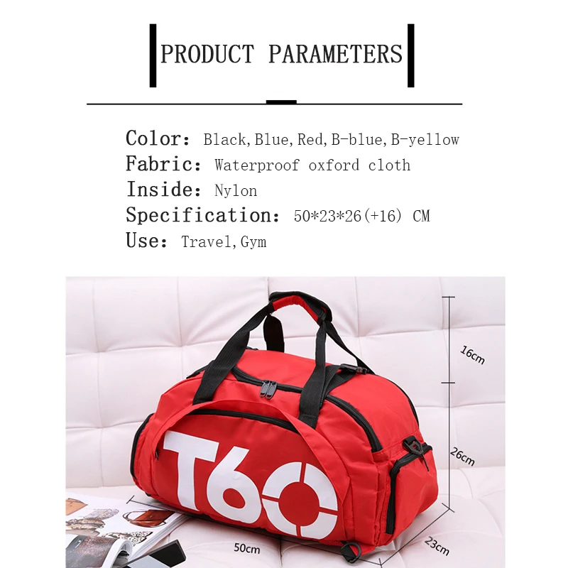livre espaço separado para sapatos bolsa esconder mochila sac de t60