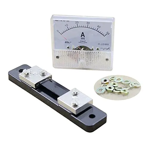 

DC 10A 15A 20A 30A 50A 100A Analog Panel AMP 85C1 Current Ammeter Meter + Current Shunt