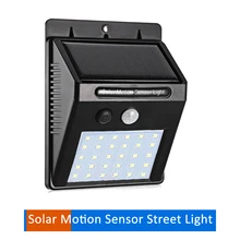 30 светодиодный с питанием от солнечной панели светодиодный светильник инфракрасный PIR датчик движения лампа ночник садовый декор настенная лампа Энергосберегающая уличная стена