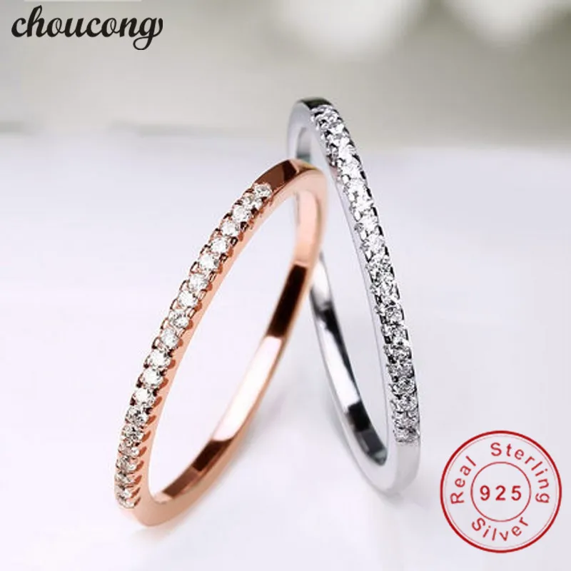 

choucong infinity ring Real 925 Sterling Silver Wedding band Ring for Women AAAAA Cubic Zirconia Bridal Engagement rings Gift