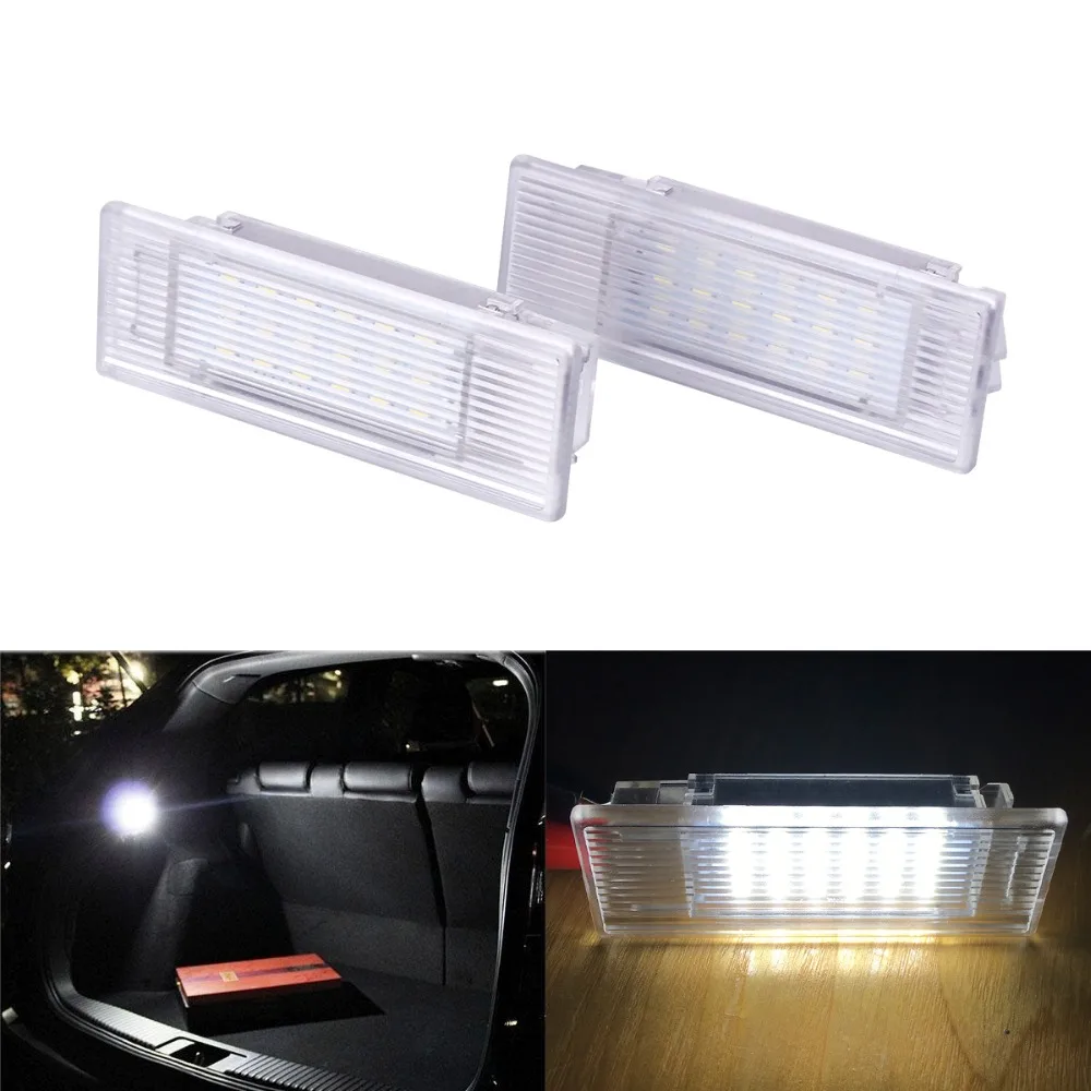 

2Pcs Led Foot-well Luggage Trunk Interior Light Glove Box Lamp No Error 24SMD for BMW X5 E46 E39 E82 E88 E90 E91 E92 E53 F10 F01