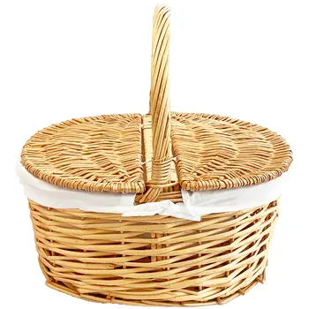 

Fashion sets basket Wicker lined with cloth 41x40x30 cm