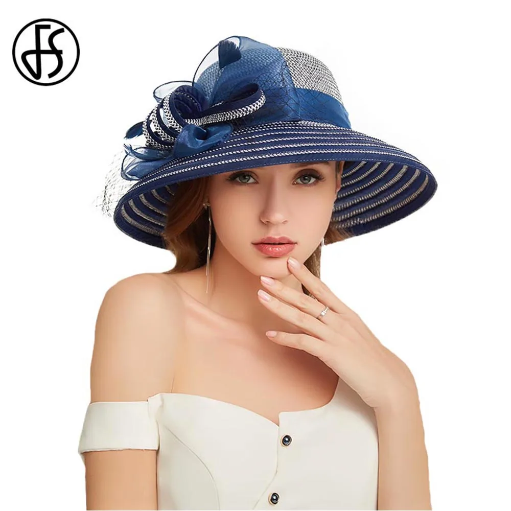 

FS 2019 New Straw Hats For Women Summer Beach Cap Orange Pink Wide Brim Ladies Floppy Visor Caps Elegant Kentucky Derby Hat