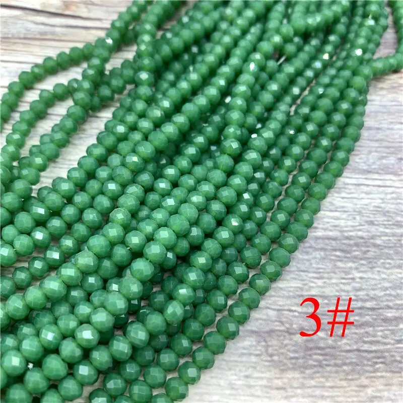 2x3mm/3x4mm/4x6mm Crystal Rondel Beads Faceted Glass Beads For Jewelry Making DIY Female Bracelet Necklace Jewelry