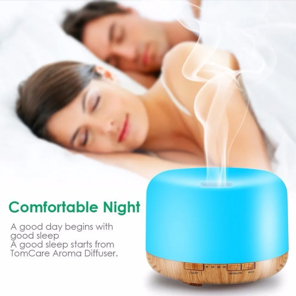 Air Aroma Diffuser Ultrasonic Humidifier Oil Cool Mist Humidifier Purifier Colorful LED Lights 300ml Water Capacity