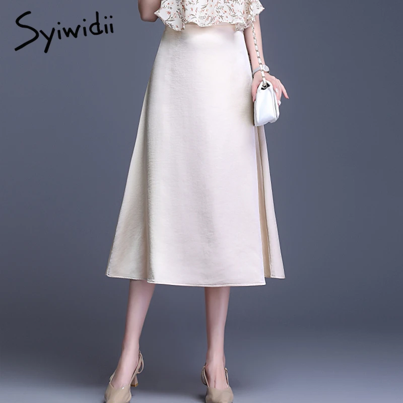 black silk long skirt