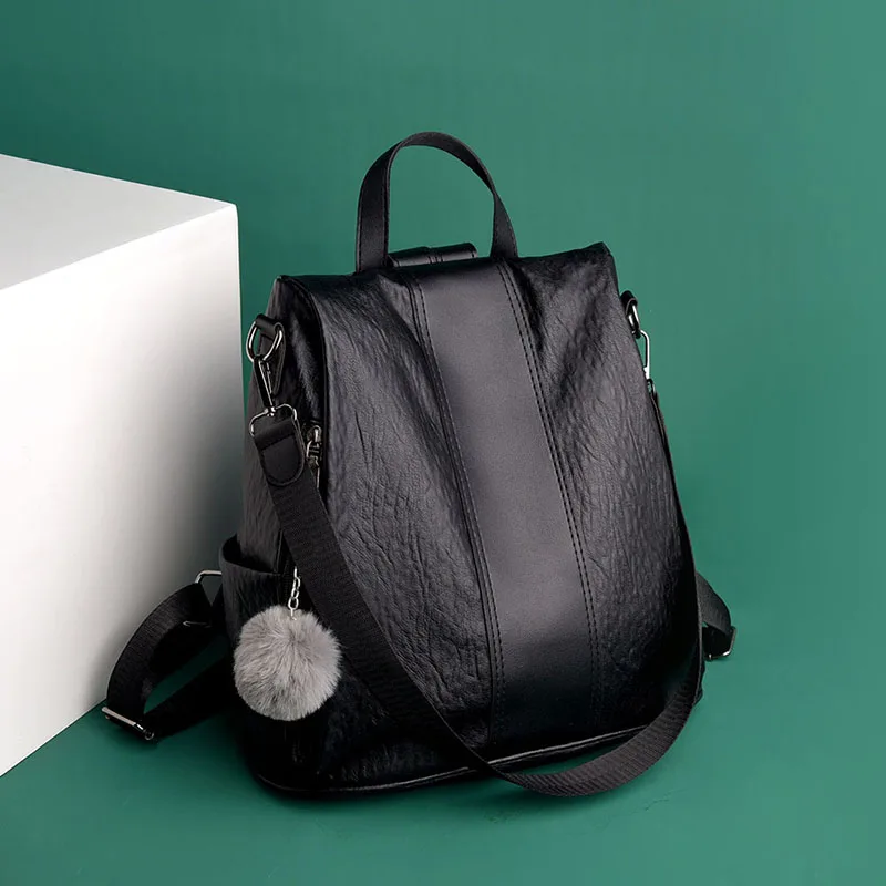 Модный качественный женский рюкзак из искусственной кожи с защитой от воров, большой емкости, школьная сумка для девочек-подростков, женские дорожные сумки
