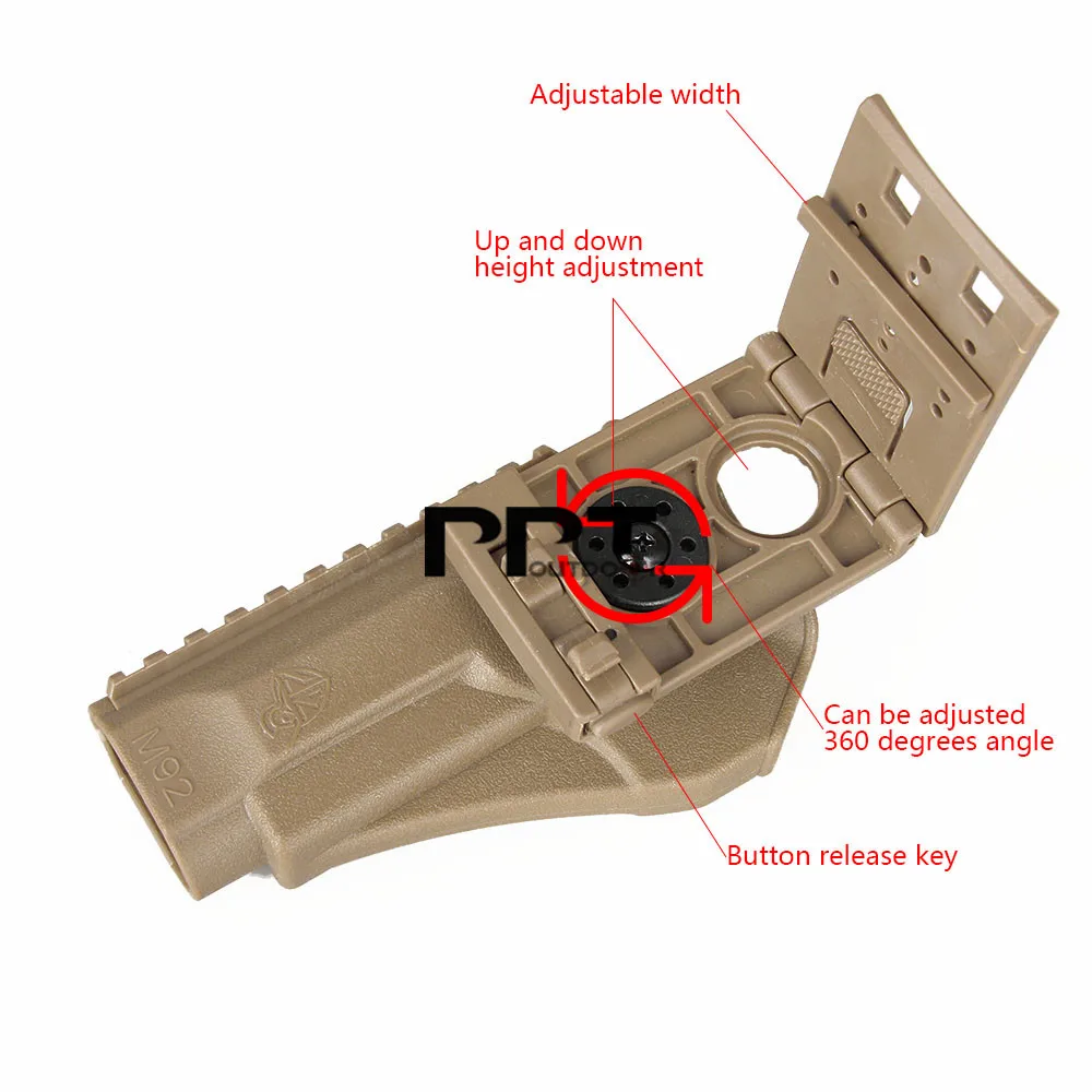 PPT черный коричневый зеленый кобура для Glock 17 22 23 19 M92 P226 1911 с Пикатинни Военная тактическая кобура для пистолета PP7-0099