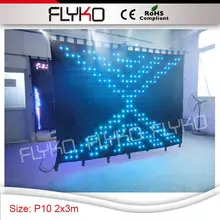 p10 2 м* 3 м led ткань Китай видео панель дисплей