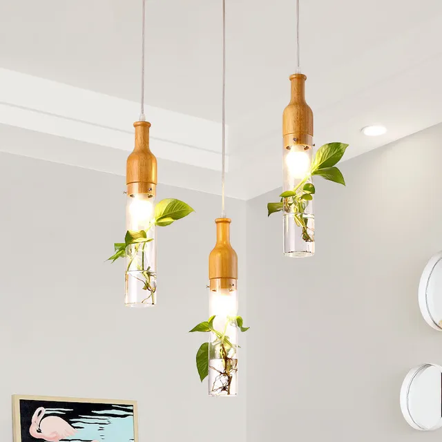 Modern Style Green Plant Pendant Light Plantable Fixtures Modern Style Green Plant Pendant Light Plantable Fixtures Living Room Hanging Lamp Lighting Bar Counter