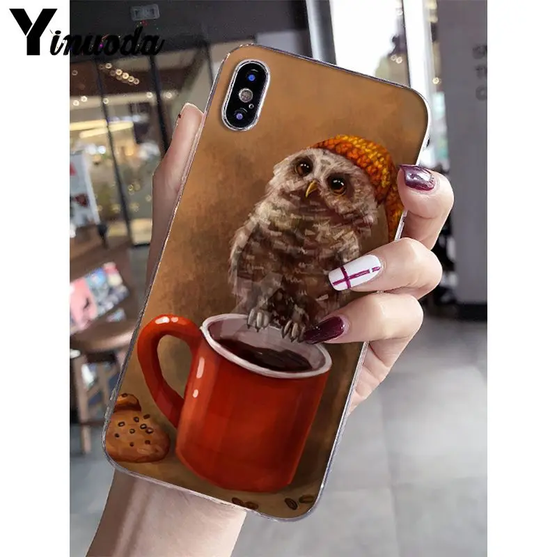 Yinuoda чехол для телефона из ТПУ с изображением Ночной Совы iPhone 6S 6plus 7 7plus 8 8Plus X Xs MAX 5