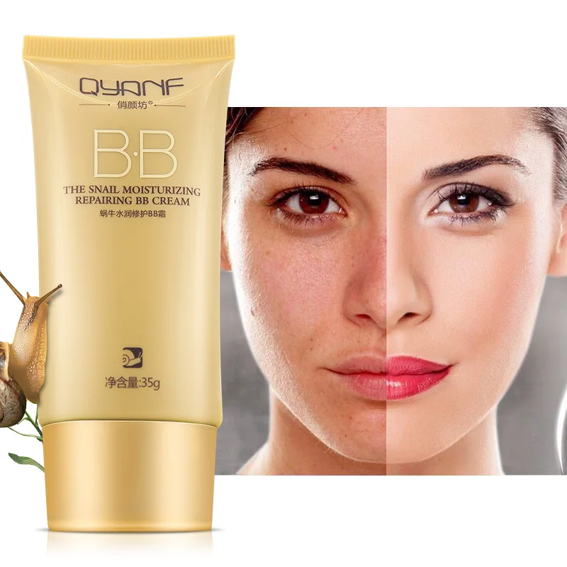 

QYF Snail BB Cream Segregation frost cc cream Whitening Compact Foundation Concealer korean base Prevent bask in cosmetics