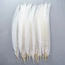 Натуральные серебряные перья из хвоста фазана 10-80 см белые перья фазана для рукоделия костюм серебряные Куриные перья, пух