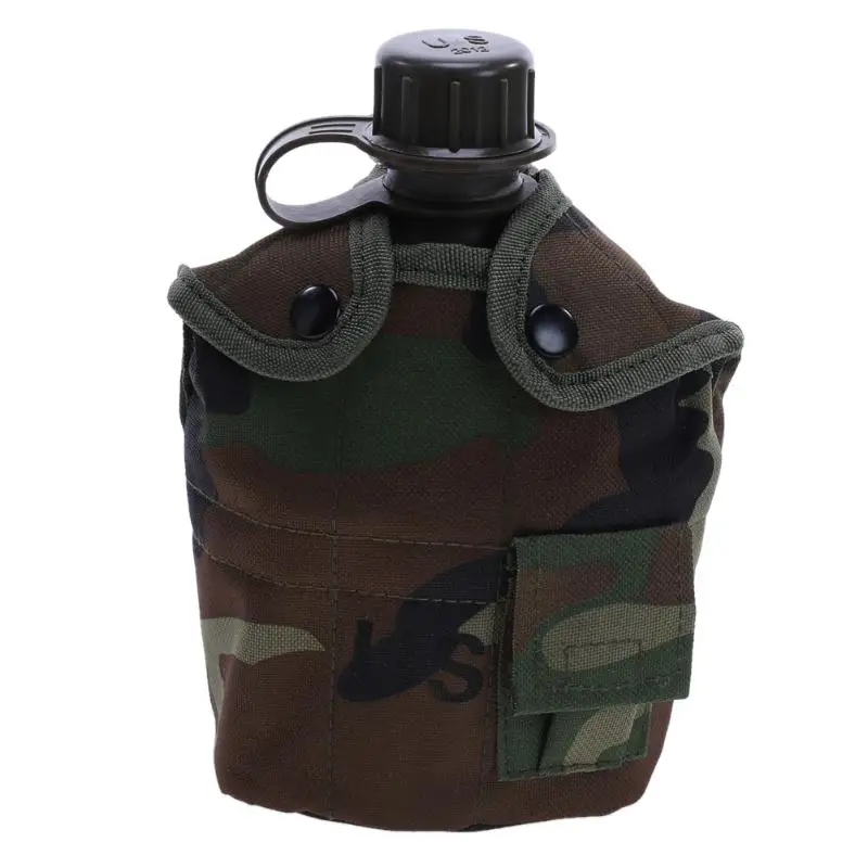 1Pcs Camouflage Military Molle Tactical Water Bottle Bays Outlook Kettle Carrier Holder Hiking Bicycle Camping Sport Water Bag