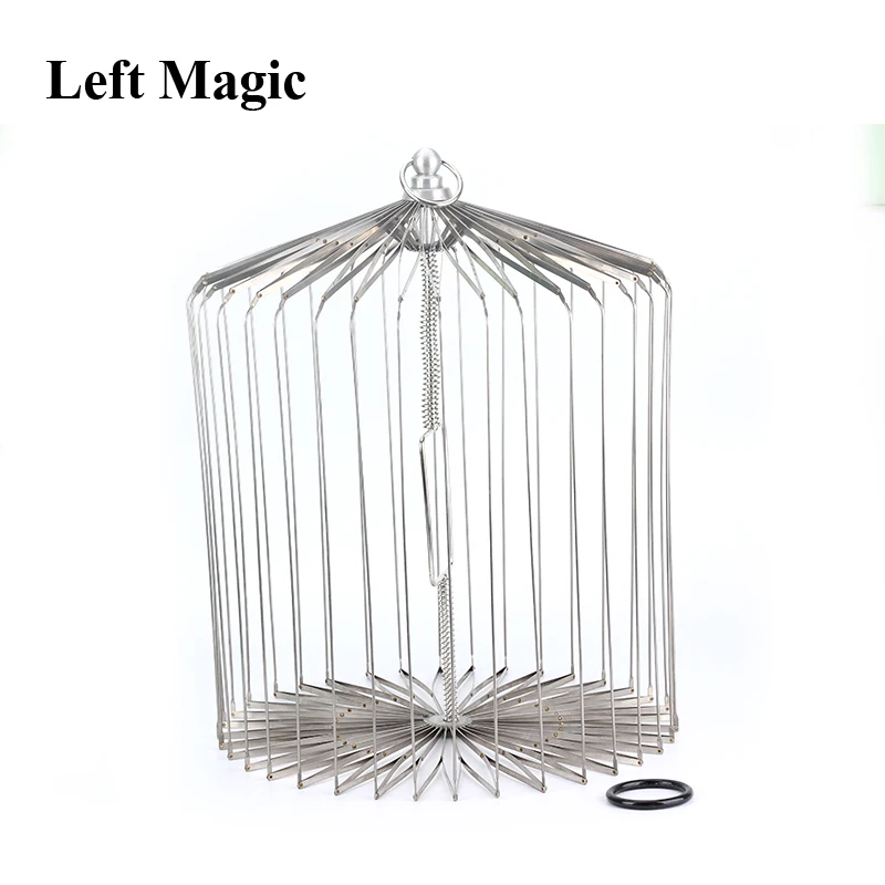 

Silver Steel Appearing Bird Cage - Large Size (Dove Appearing Cage) Stage Magic Tricks Novelties Gimmick Illusions Props Comedy