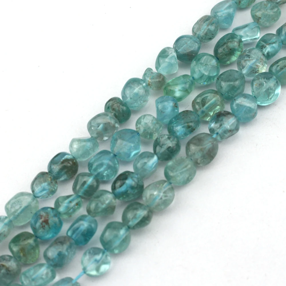 

6-7mm freeform apatite stone beads natural gemstone beads DIY loose beads for jewelry making strand 15' wholesale !