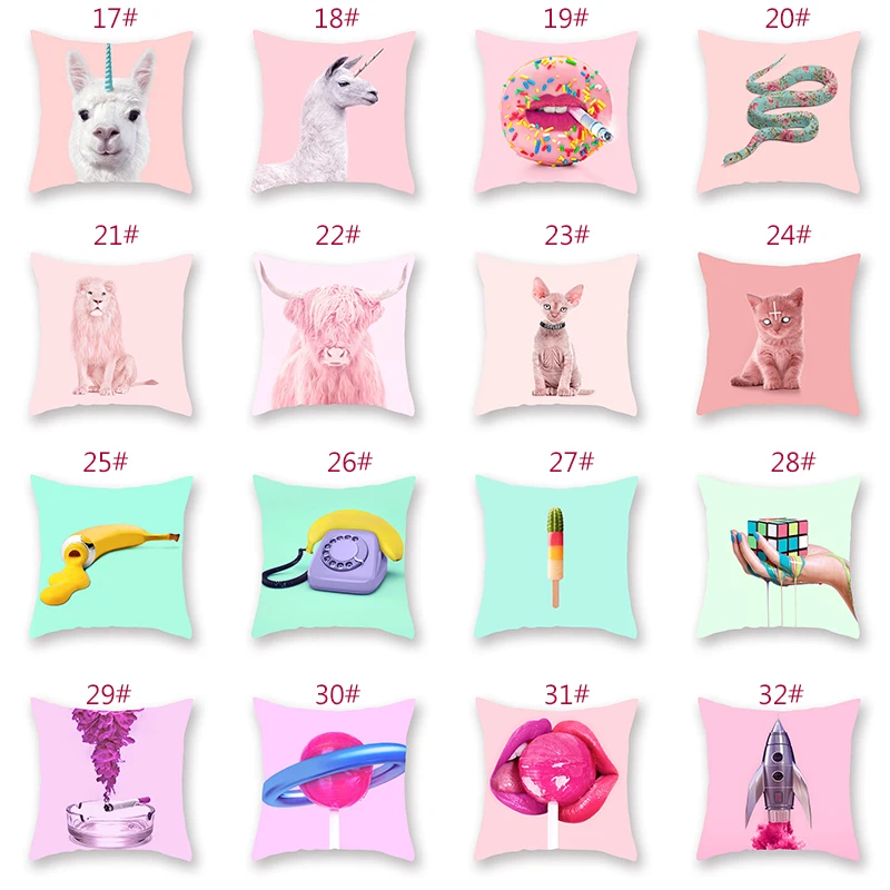 

COMFEEL Nordic Unicorn Cushions Super Soft Pillow Covers Car Seat Cushion Home Decoration Living Room Geometric Sleeping Pillows
