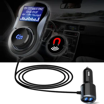 

Gosear Phone Car Handsfree Calling FM MP3 Player Radio Adapter Bluetooth Transmitter with Dual USB Car Charger Accessories