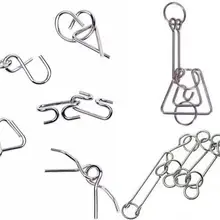 12 шт. в наборе классические паззл Металическая проволока IQ Волшебная головоломка игра для взрослых детей