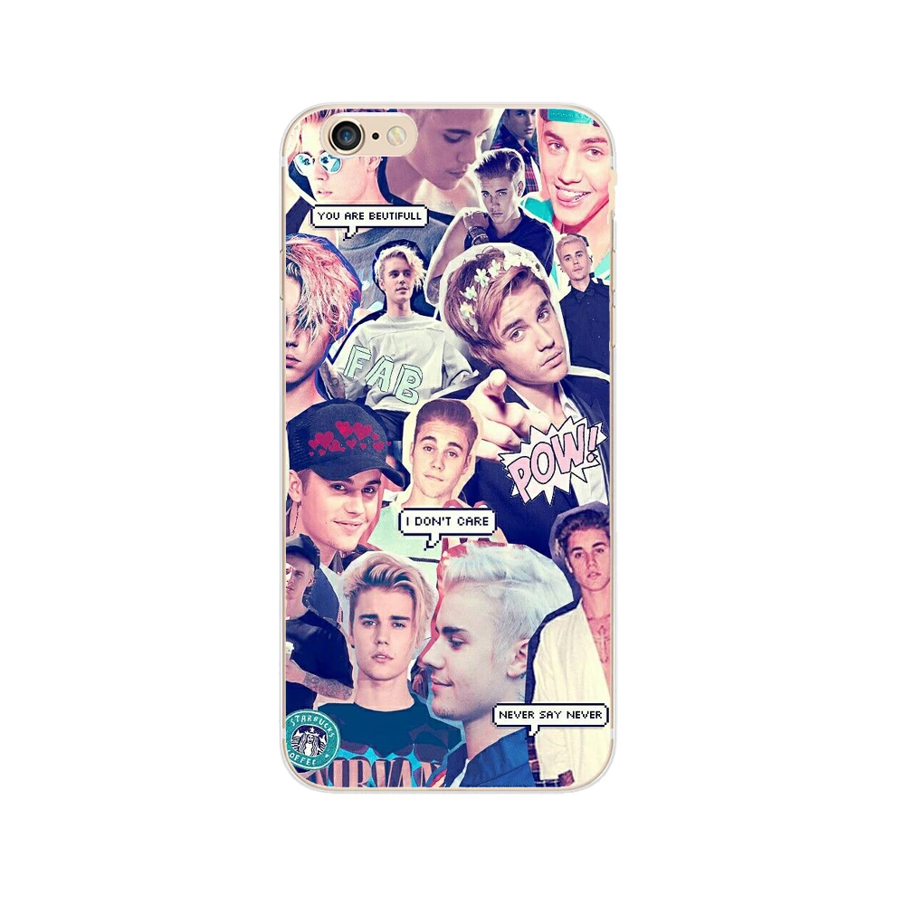 Fashion JUSTIN BIEBER Design Phone Cases For Apple iPhone X SE 5 5S 6 6S 7 8 Plus Transparent Plastic Back Cover Coque