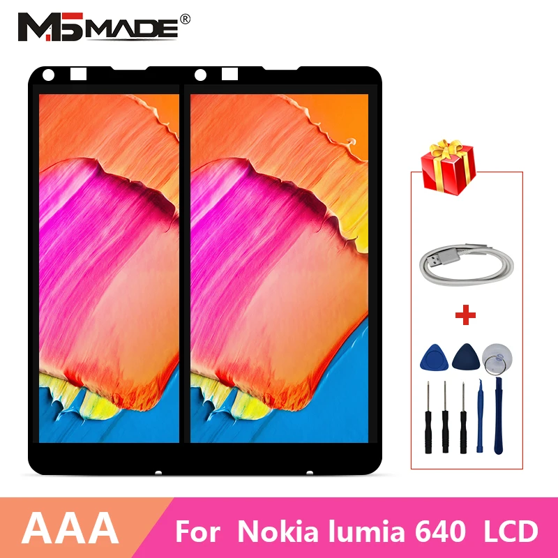 

Original For Microsoft Nokia Lumia 640 LCD Display Touch Screen Digitizer With Frame Assembly Parts Free Shipping For Lumia 640