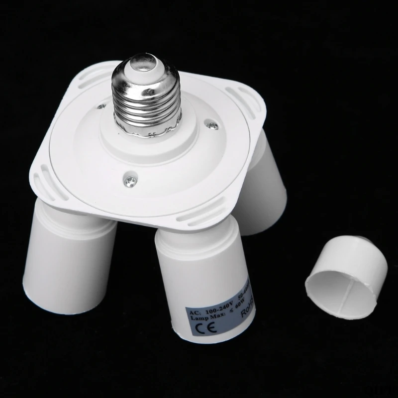 

Drop Ship&Wholesale 3/4 in1 E27 Light Bulb Socket Splitter Adaptor Photography Lamp Base for Softbox APR28