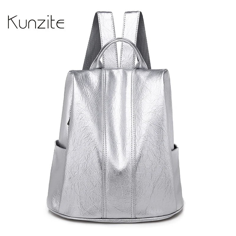 Kunzite Women Fashion Backpack For Ladies High Quality Pu Leather Large Capacity Shoulder Bags for Girls Designer School Bag Hot | Багаж и