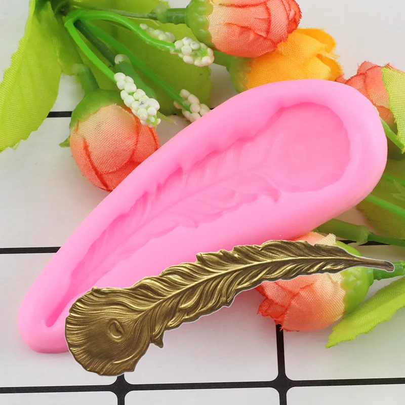 

Peacock Feather Cake Border Silicone Mold DIY Wedding Cake Decorating Tool Fondant Chocolate Candy Gumpaste Cupcake Baking Mould