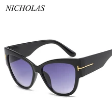 NICHOLAS Ретро кошачий глаз деревянные солнцезащитные очки для женщин и мужчин широкие ноги женские солнцезащитные очки для мужчин Oculos De Sol Feminino Lunette Soleil
