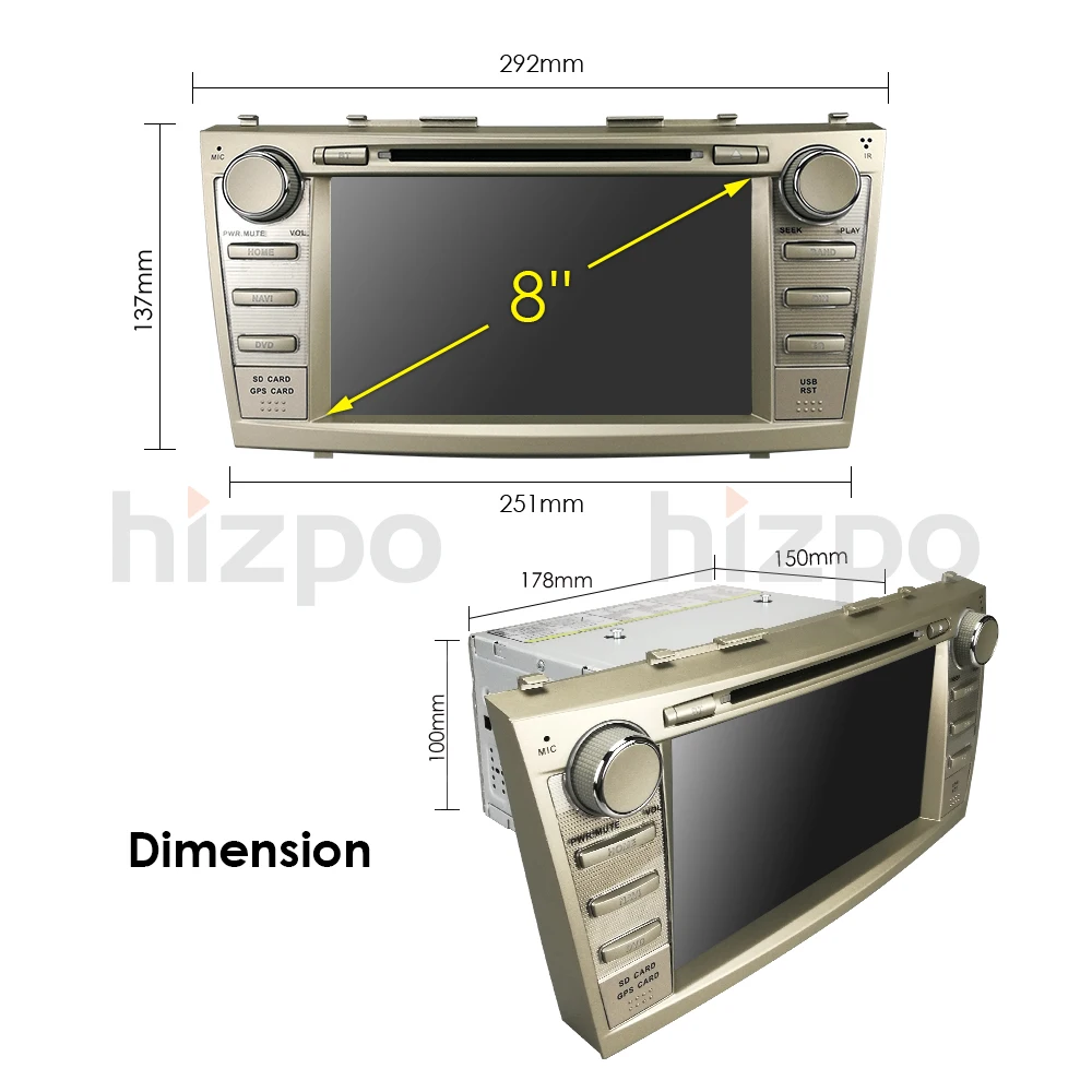 Discount Hizpo 2 Din Car Multimedia Player For Toyota aurion camry Bluetooth Touch Screen Player Autoradio TF USB FM Radio Car Media auto 5
