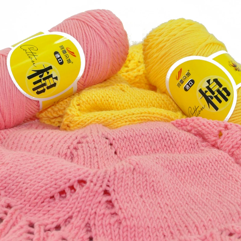 Детская Хлопковая толстая пряжа для вязания крючком, дешево, сделай сам, свитер, одеяло, шарф, кукла, ручная вязка, вязанная пряжа, Hilo De Ganchillo