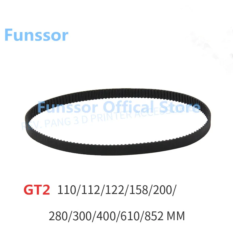 Funssor 3D аксессуары GT2 синхронный ремень замкнутый резиновый 110 112 158 200 280 400 852 мм |
