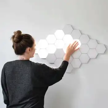

Minimalist New Modern led Wall Lamp Honeycomb wall Modular Assembled Touch light Decorative Wall Light Set Bedside Sconce